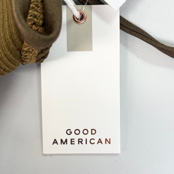 NEW Good American 1/2 US S/M Always Fits Tiny Ties Bikini Swim Bottom Mocha - Picture 7 of 10